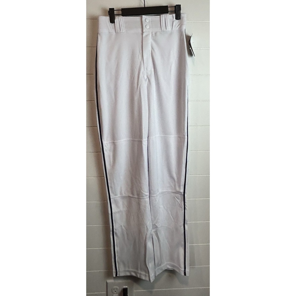 Men's Champro Triple Crown Baseball‎ Pant White w/Navy Stripe Sz Small